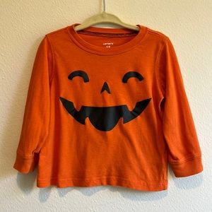 Carter’s Long sleeve Halloween Pumpkin Shirt 18 mo